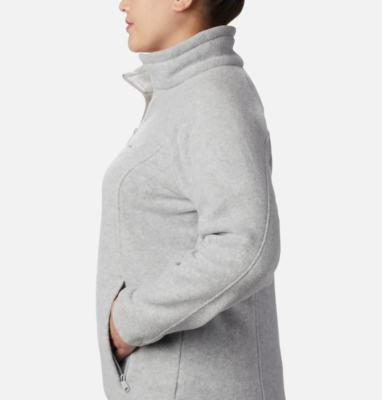 Women's Columbia Benton Springs Full Zip Jackets Light Grey | Plus Size CA-L16L8